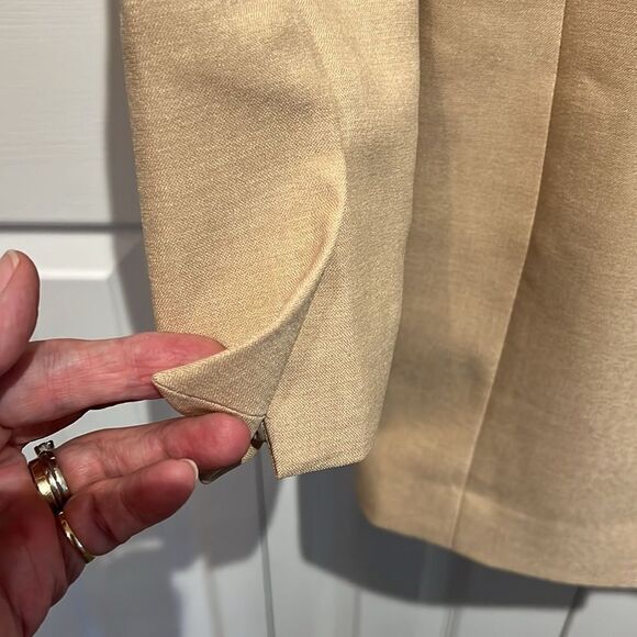 ASOS Tan/Gold Lined‎ Oversized Fit (see measurements) Blazer Size 6 NWT - Picture 10 of 15